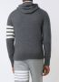 Thom Browne Full Zip Hoodie With 4-Bar Stripe In Medium Grey Cashmere Grijs - Thumbnail 4