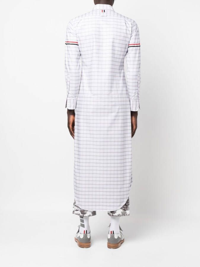 Thom Browne Geruit overhemd Grijs
