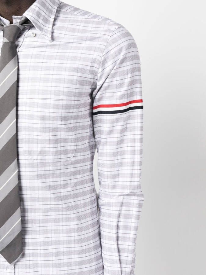 Thom Browne Geruit overhemd Grijs