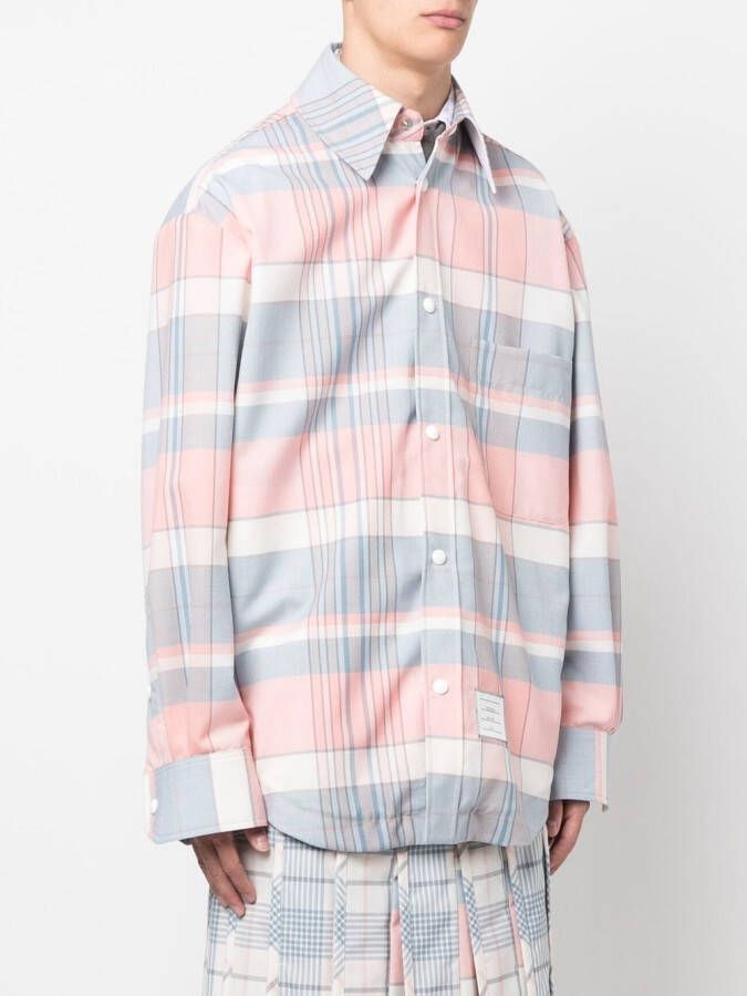 Thom Browne Geruit overhemd Roze