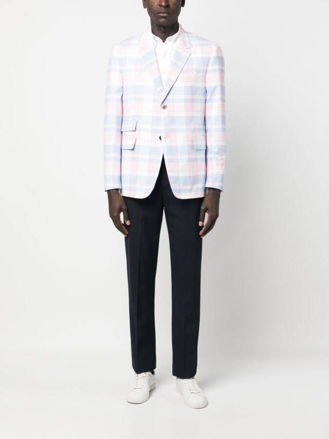 Thom Browne Geruite blazer Roze