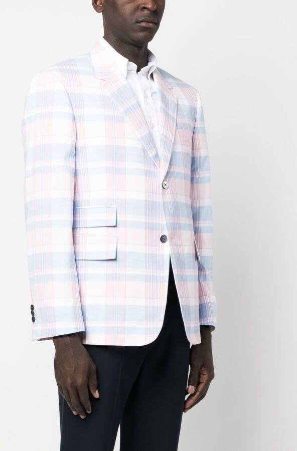 Thom Browne Geruite blazer Roze