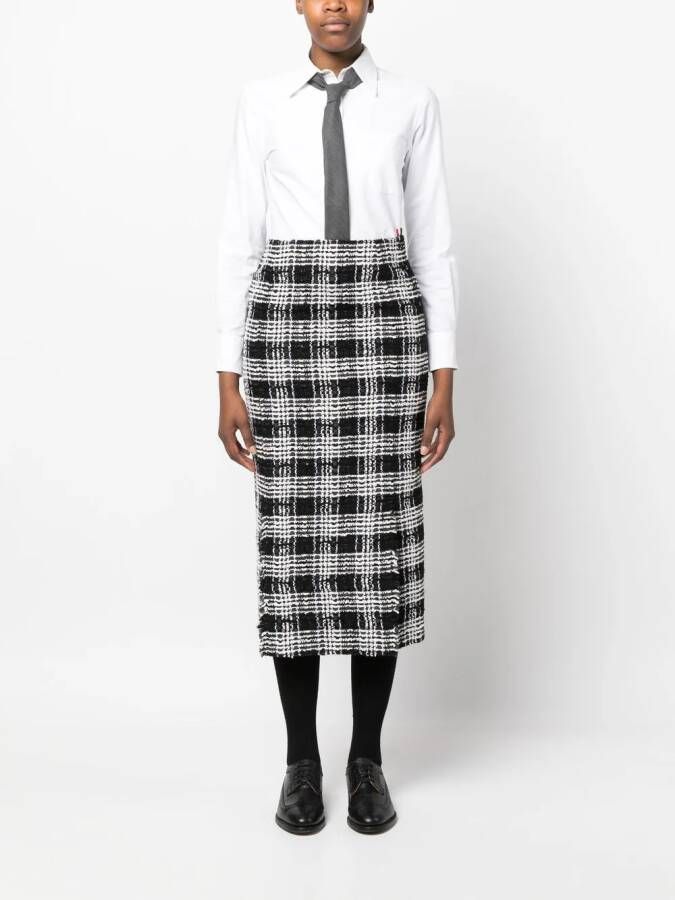 Thom Browne Geruite rok Zwart