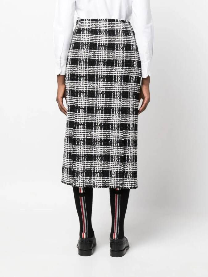 Thom Browne Geruite rok Zwart