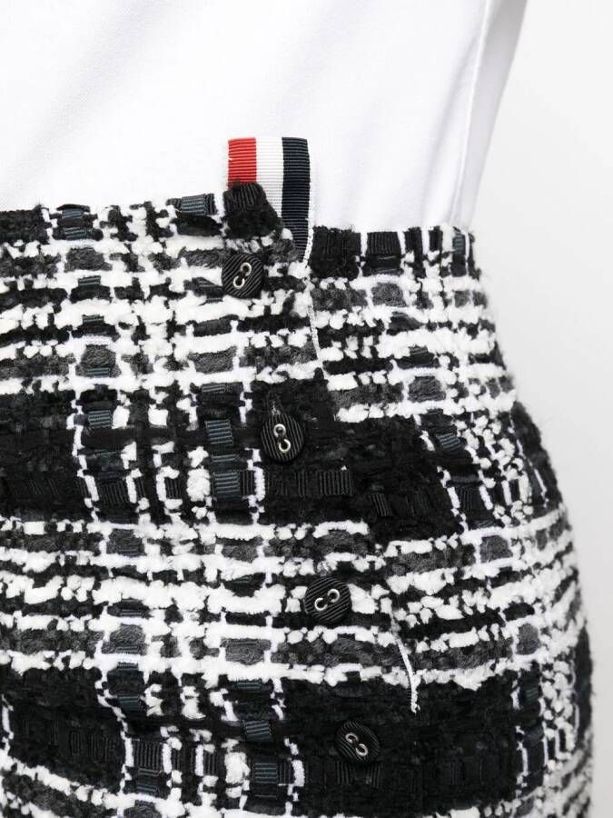 Thom Browne Geruite rok Zwart