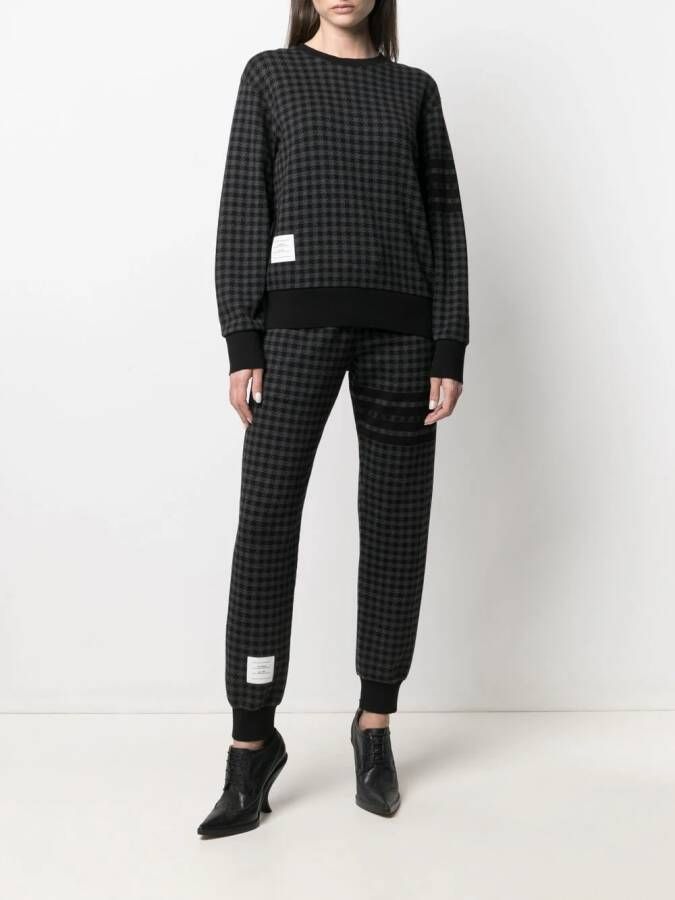 Thom Browne Geruite sweater Zwart