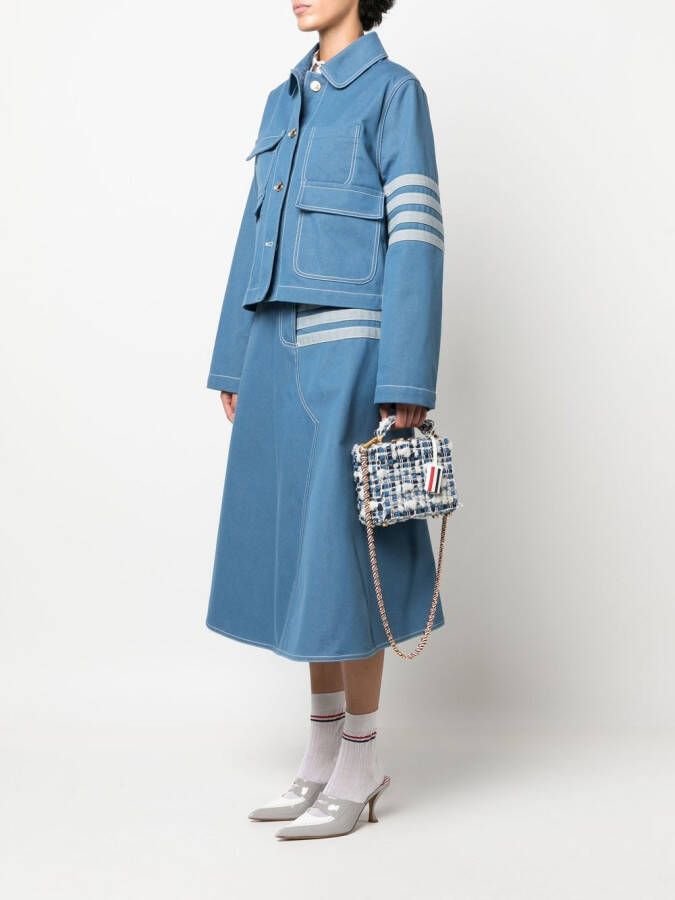 Thom Browne Geruite tas Blauw