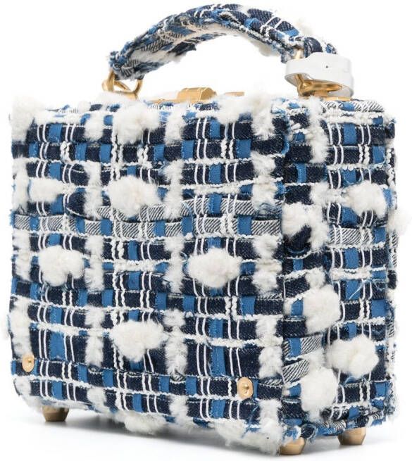 Thom Browne Geruite tas Blauw