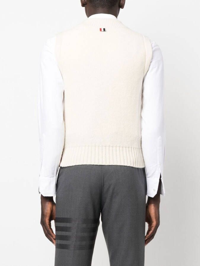 Thom Browne Gestreept gilet Wit