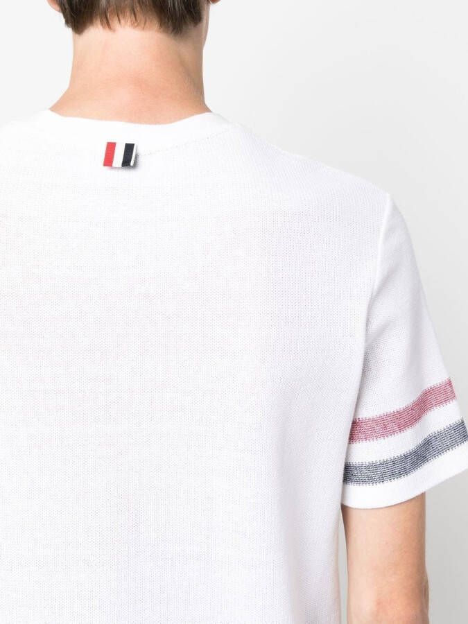 Thom Browne Gestreept T-shirt Wit