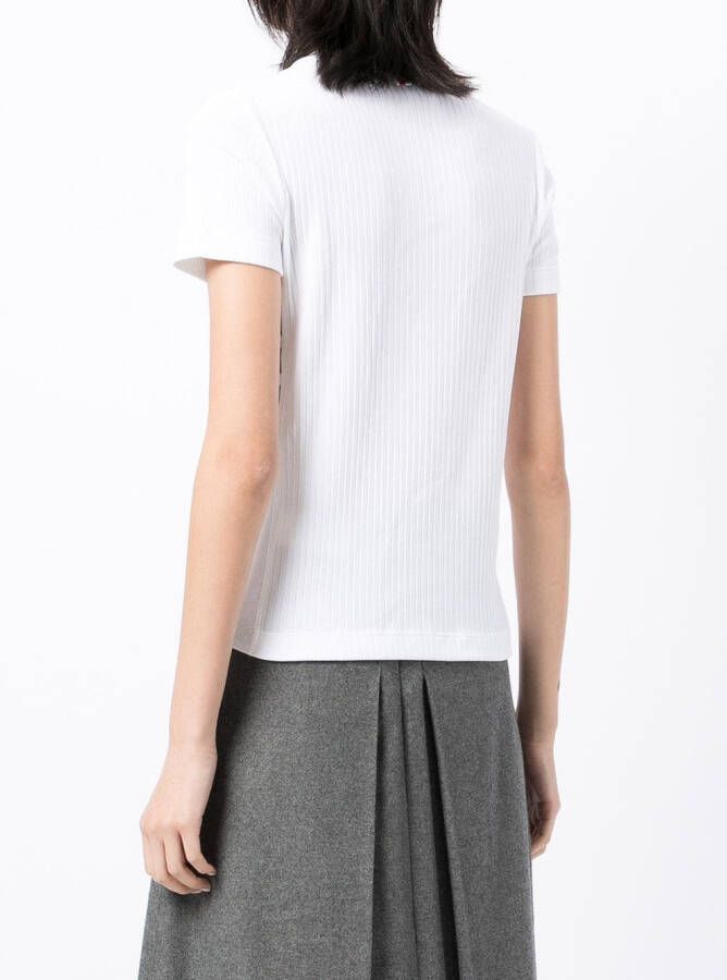 Thom Browne Gestreept T-shirt Wit