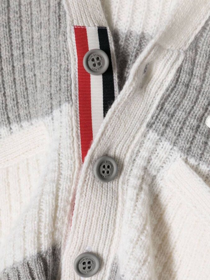 Thom Browne Kids Gestreept vest Grijs