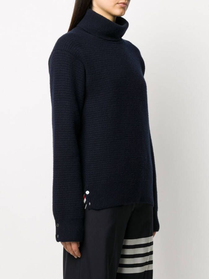 Thom Browne Gestreepte coltrui Blauw