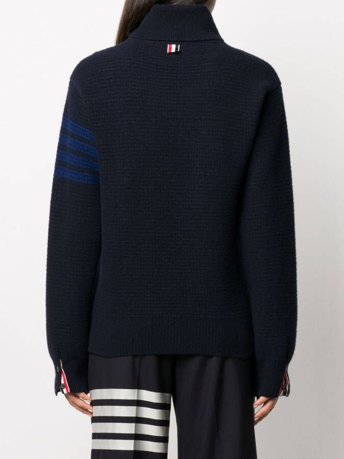 Thom Browne Gestreepte coltrui Blauw
