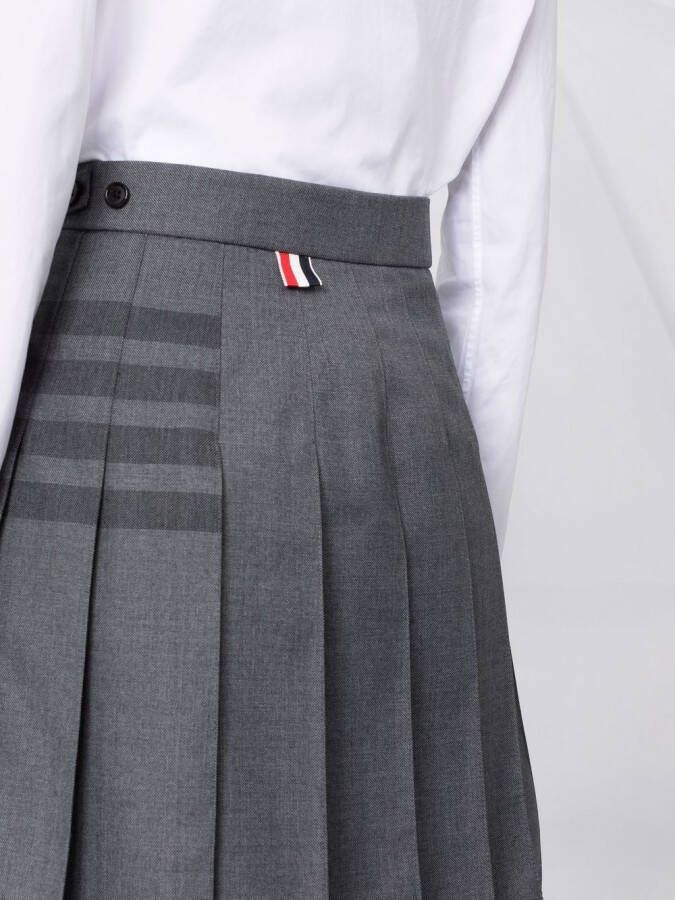 Thom Browne Gestreepte mini-plooirok Grijs