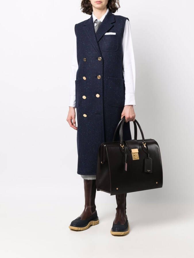 Thom Browne Gestructureerde box-tas Bruin