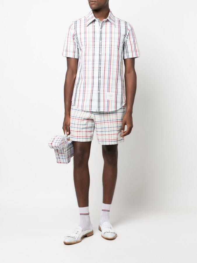 Thom Browne Blouse met gingham ruit Wit