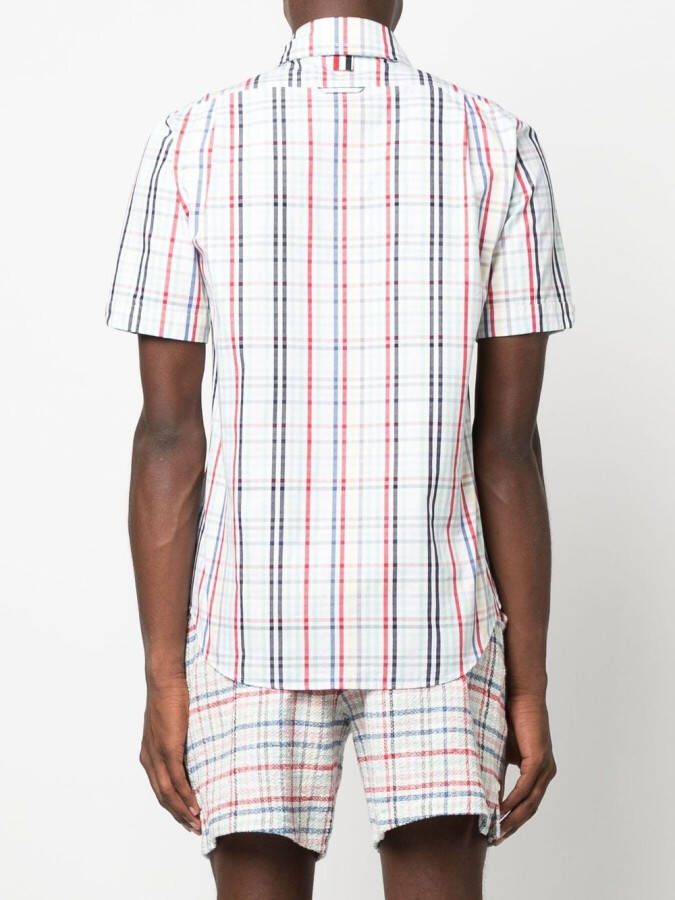 Thom Browne Blouse met gingham ruit Wit