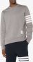 Thom Browne grey Classic Sweatshirt With Engineered 4-Bar In Classic Loop Back Grijs - Thumbnail 3