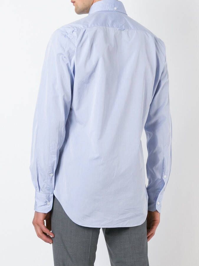 Thom Browne grosgrain placket shirt Blauw