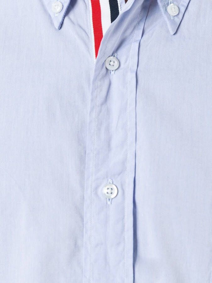 Thom Browne grosgrain placket shirt Blauw