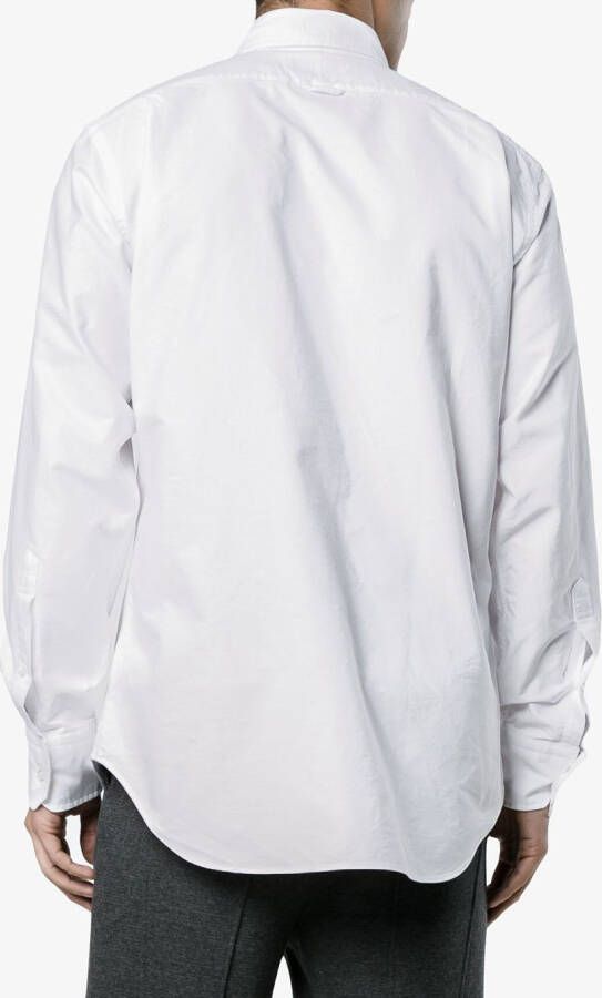 Thom Browne grosgrain placket shirt Wit