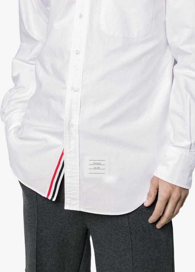 Thom Browne grosgrain placket shirt Wit