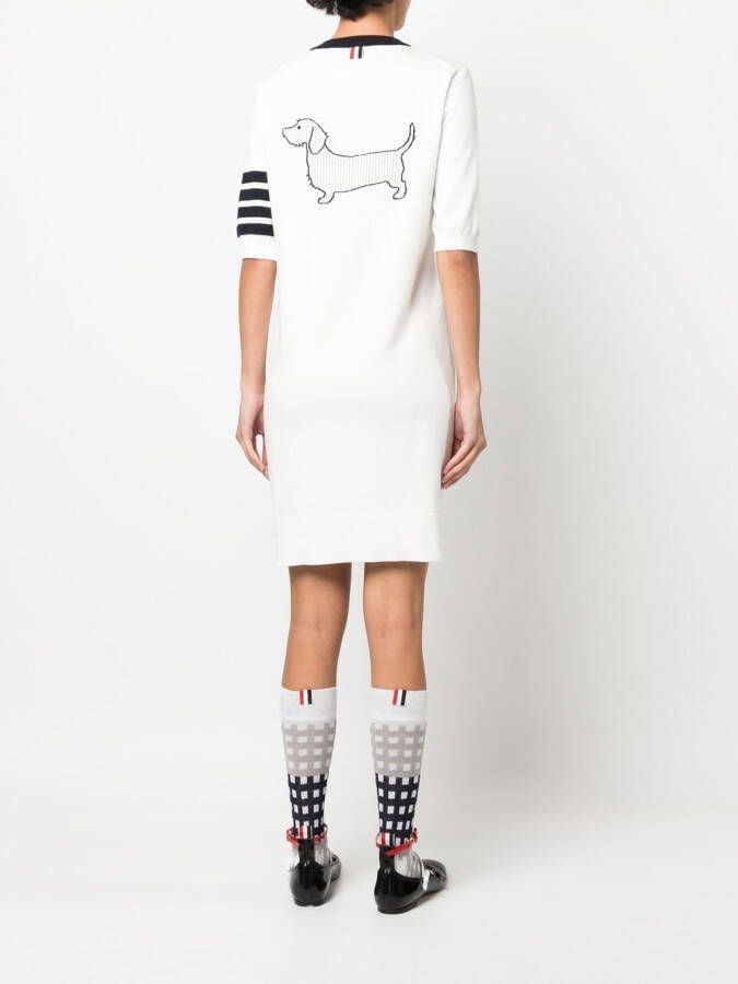 Thom Browne Mini-jurk met patroon Wit