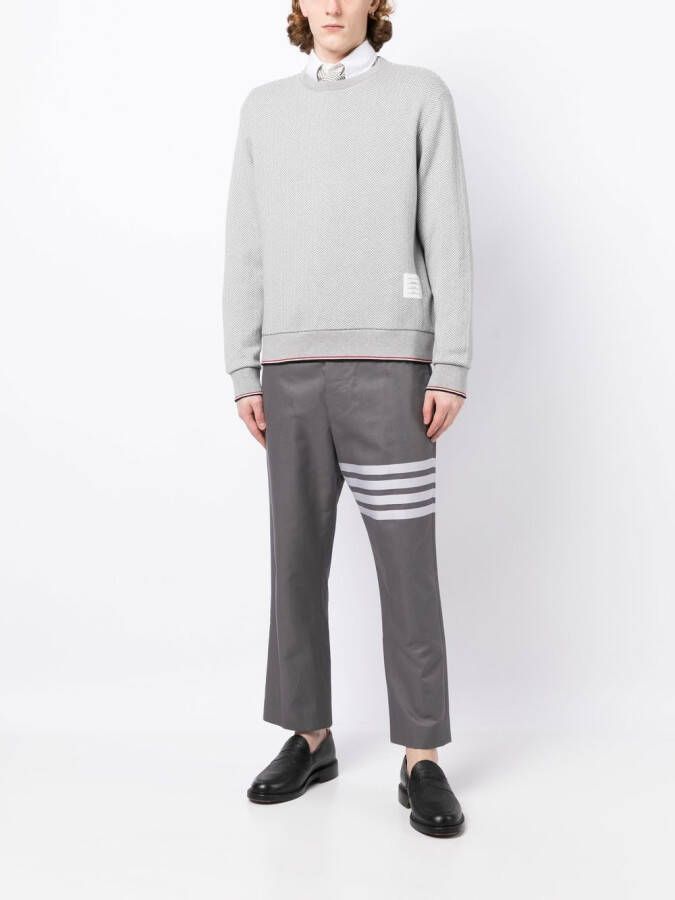 Thom Browne Trui met visgraat patroon Grijs