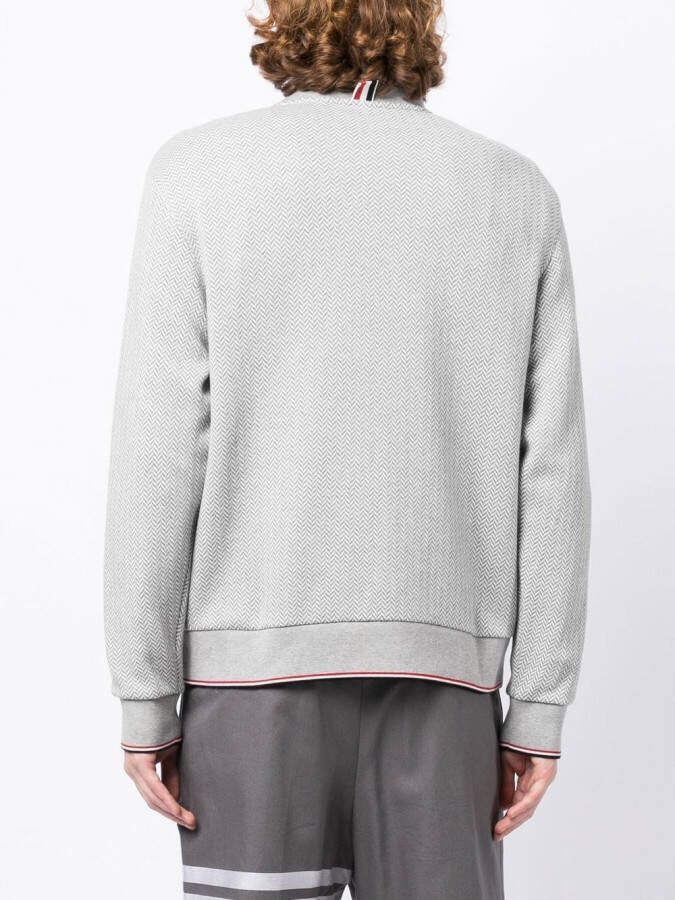 Thom Browne Trui met visgraat patroon Grijs
