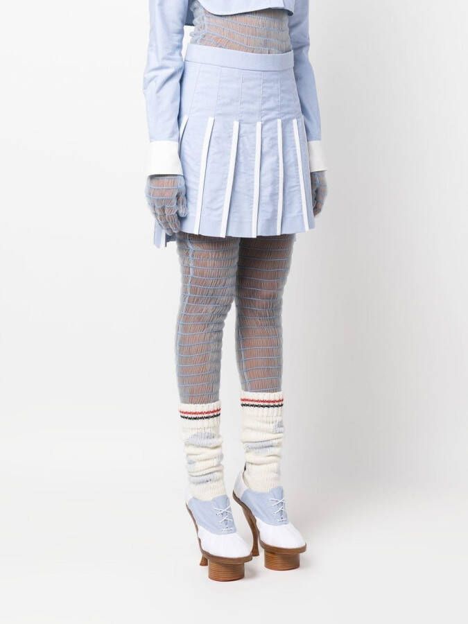 Thom Browne High waist plooirok Blauw