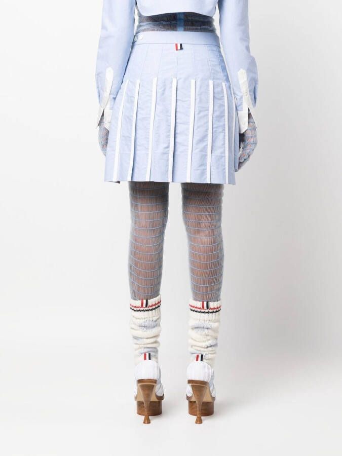 Thom Browne High waist plooirok Blauw