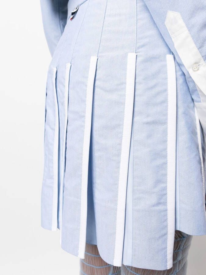 Thom Browne High waist plooirok Blauw