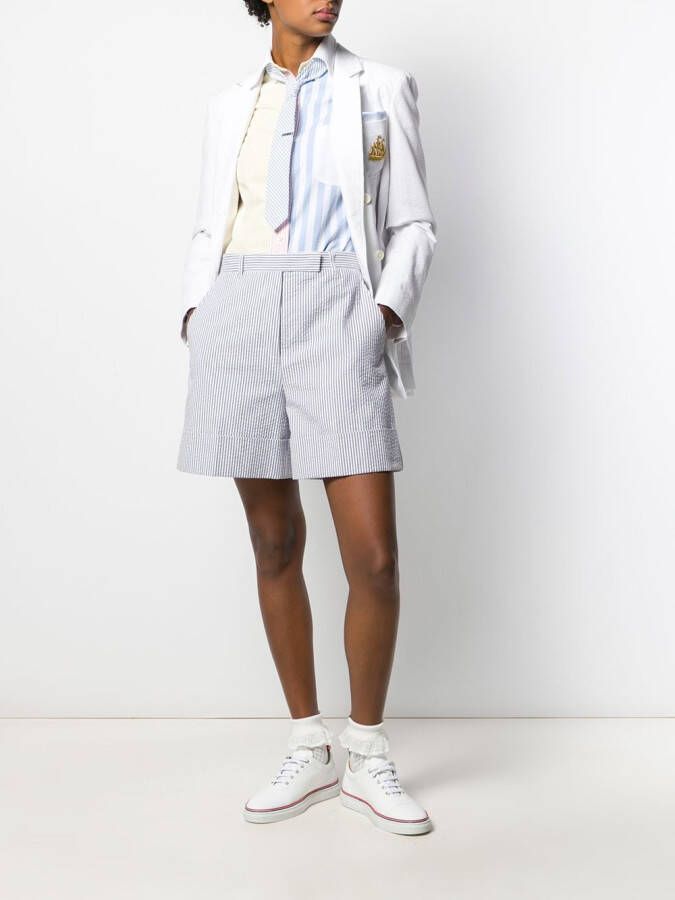 Thom Browne High waist shorts Blauw