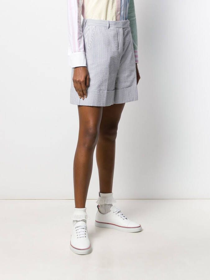 Thom Browne High waist shorts Blauw
