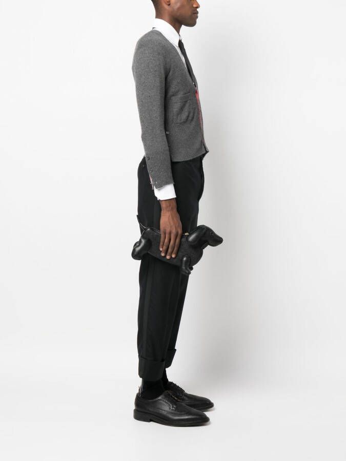 Thom Browne Holiday Hector buidel van bewerkt leer Zwart