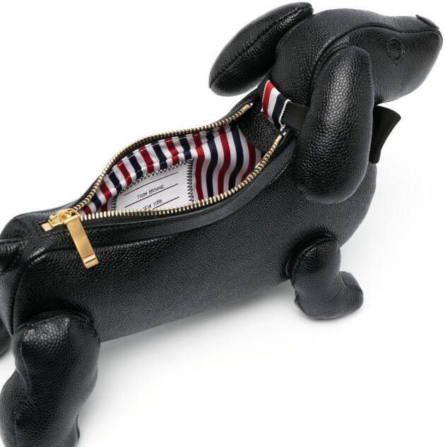 Thom Browne Holiday Hector buidel van bewerkt leer Zwart