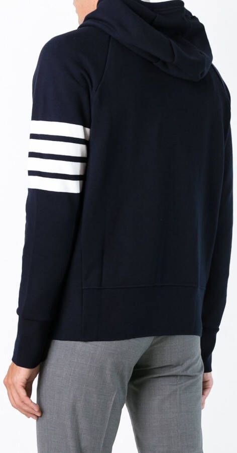 Thom Browne Hoodie met rits Blauw