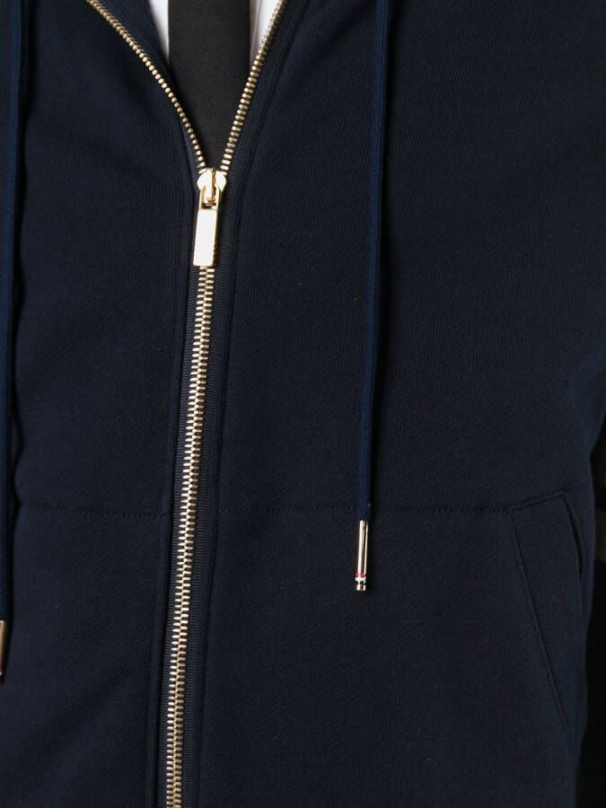 Thom Browne Hoodie met rits Blauw