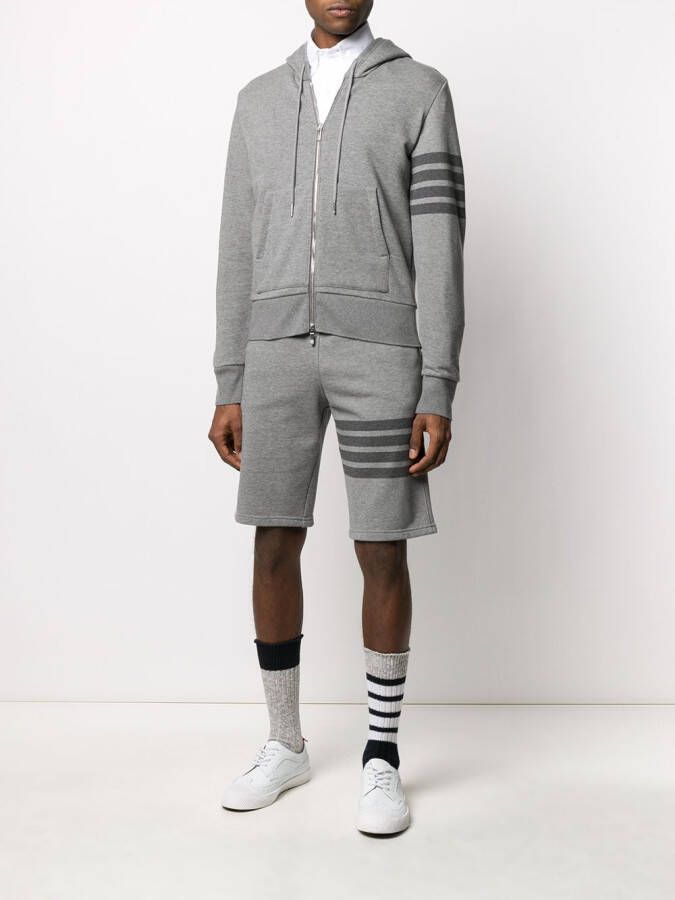Thom Browne Hoodie met rits Grijs