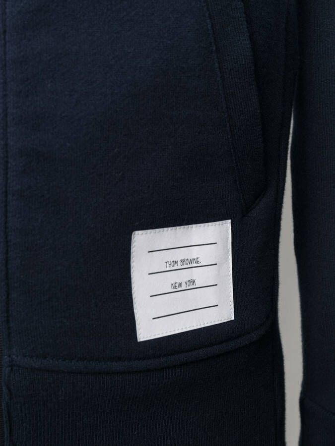 Thom Browne Hoodie met vier strepen Blauw