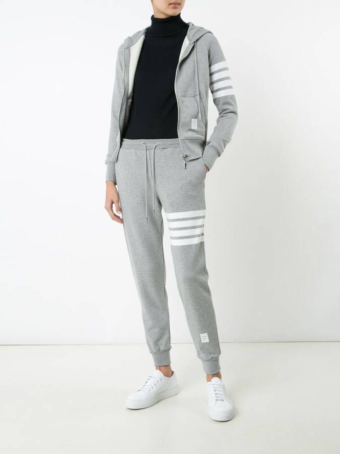 Thom Browne Hoodie met vier strepen Grijs