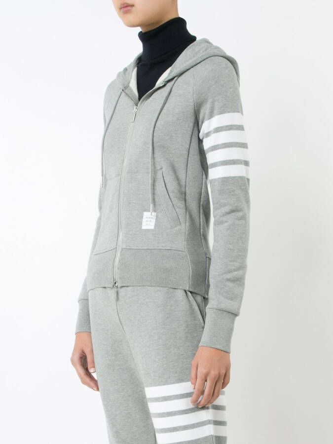 Thom Browne Hoodie met vier strepen Grijs