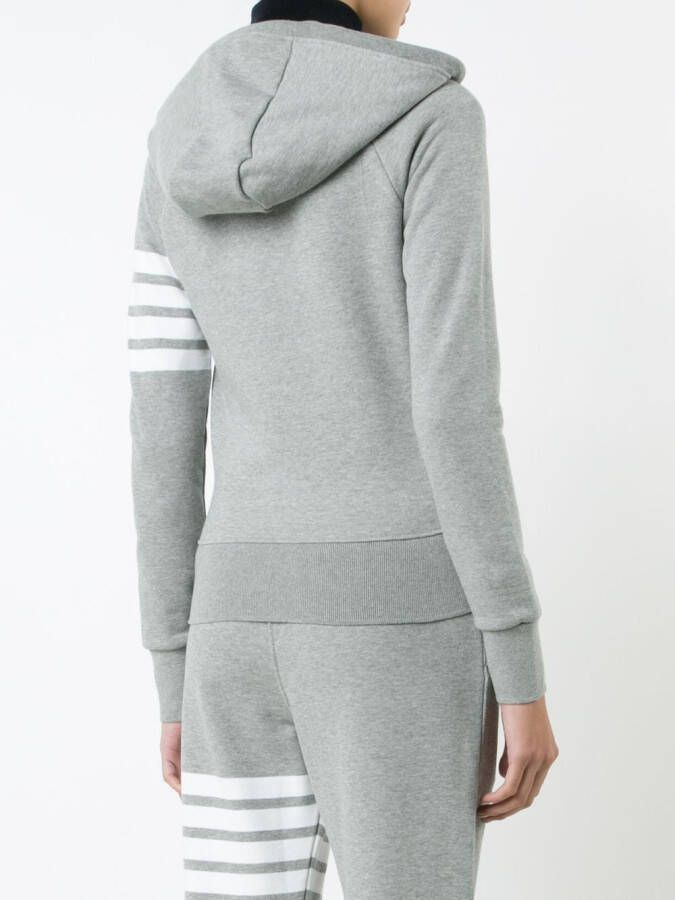 Thom Browne Hoodie met vier strepen Grijs