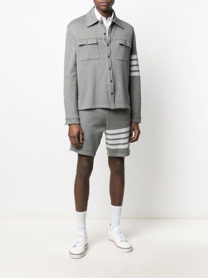 Thom Browne Jack met 4 strepen Grijs