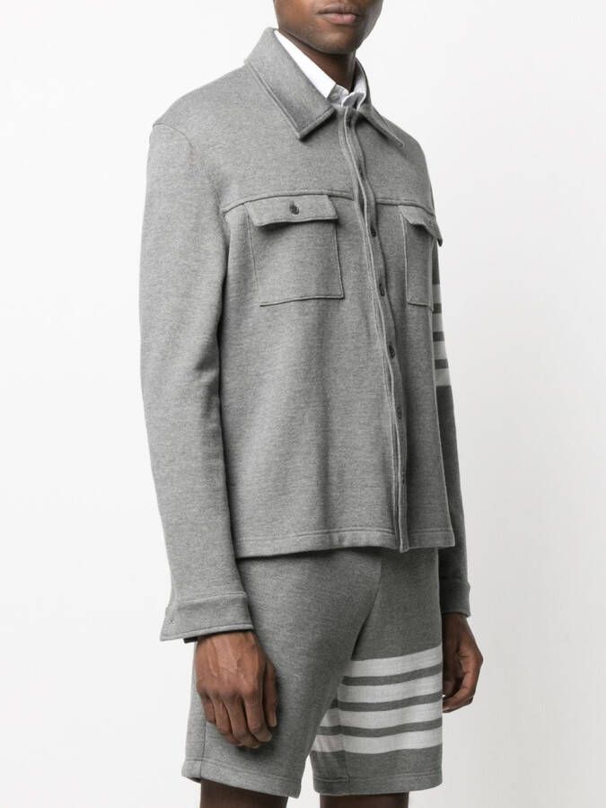 Thom Browne Jack met 4 strepen Grijs