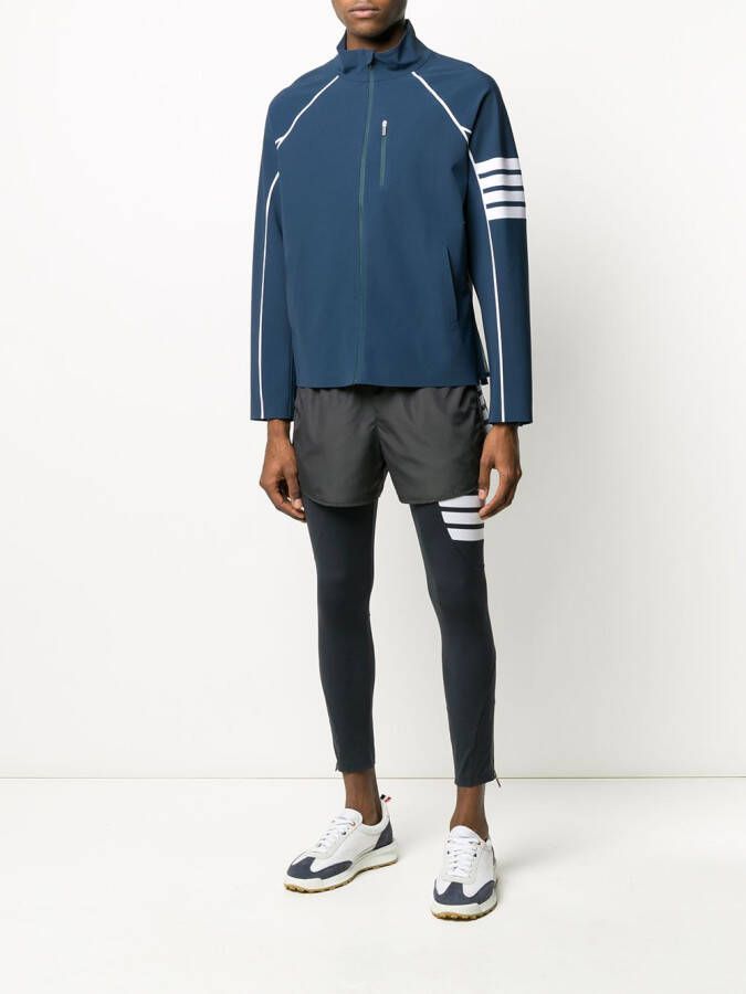 Thom Browne Jack met vier strepen Blauw