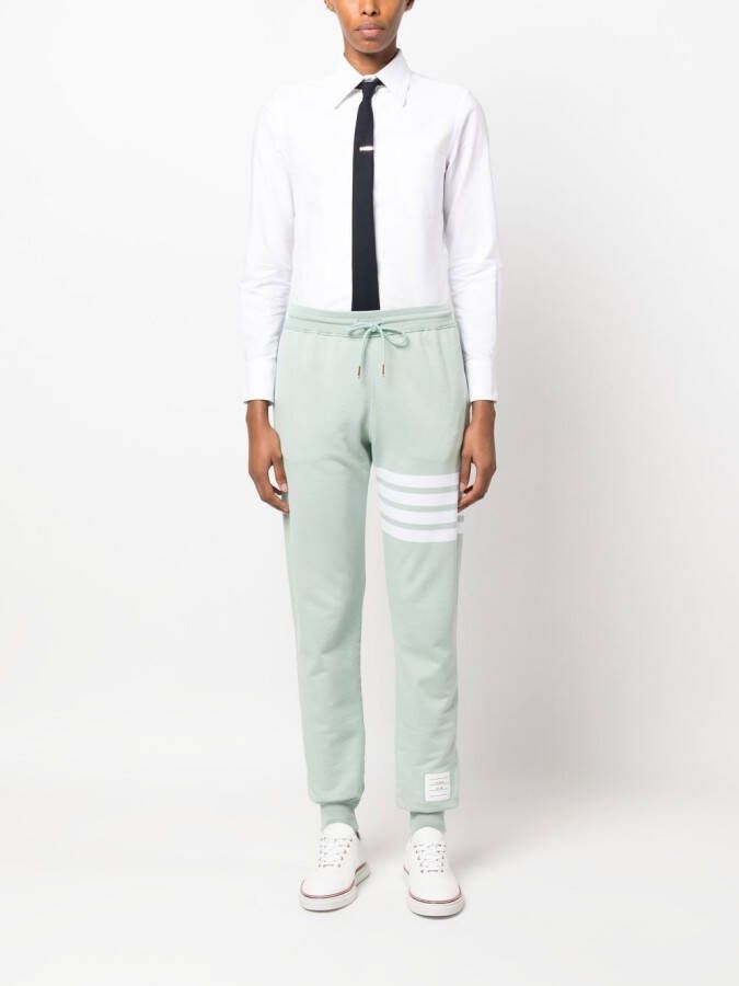 Thom Browne Joggingbroek met vier strepen Groen