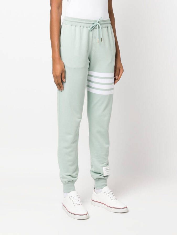 Thom Browne Joggingbroek met vier strepen Groen