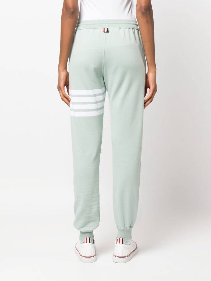 Thom Browne Joggingbroek met vier strepen Groen